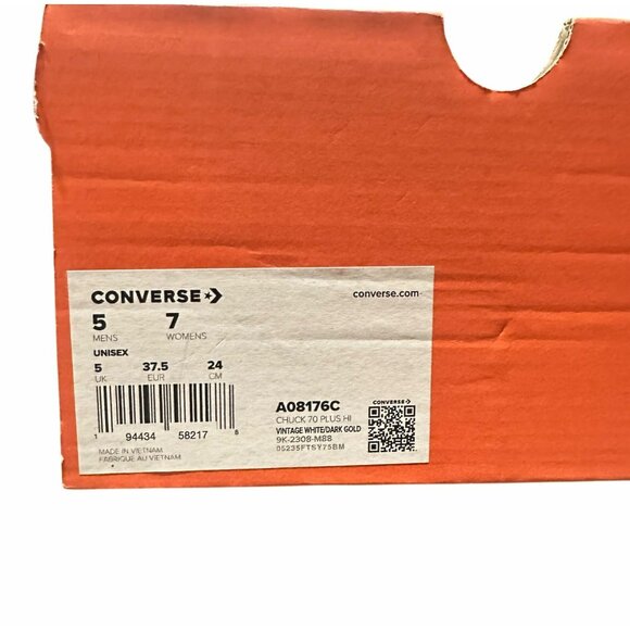 ⭐Converse Chuck 70 Plus Glitter Hi Sz 5 Men's Shoes Sneakers Gold Glam A08176C⭐ - Picture 8 of 10